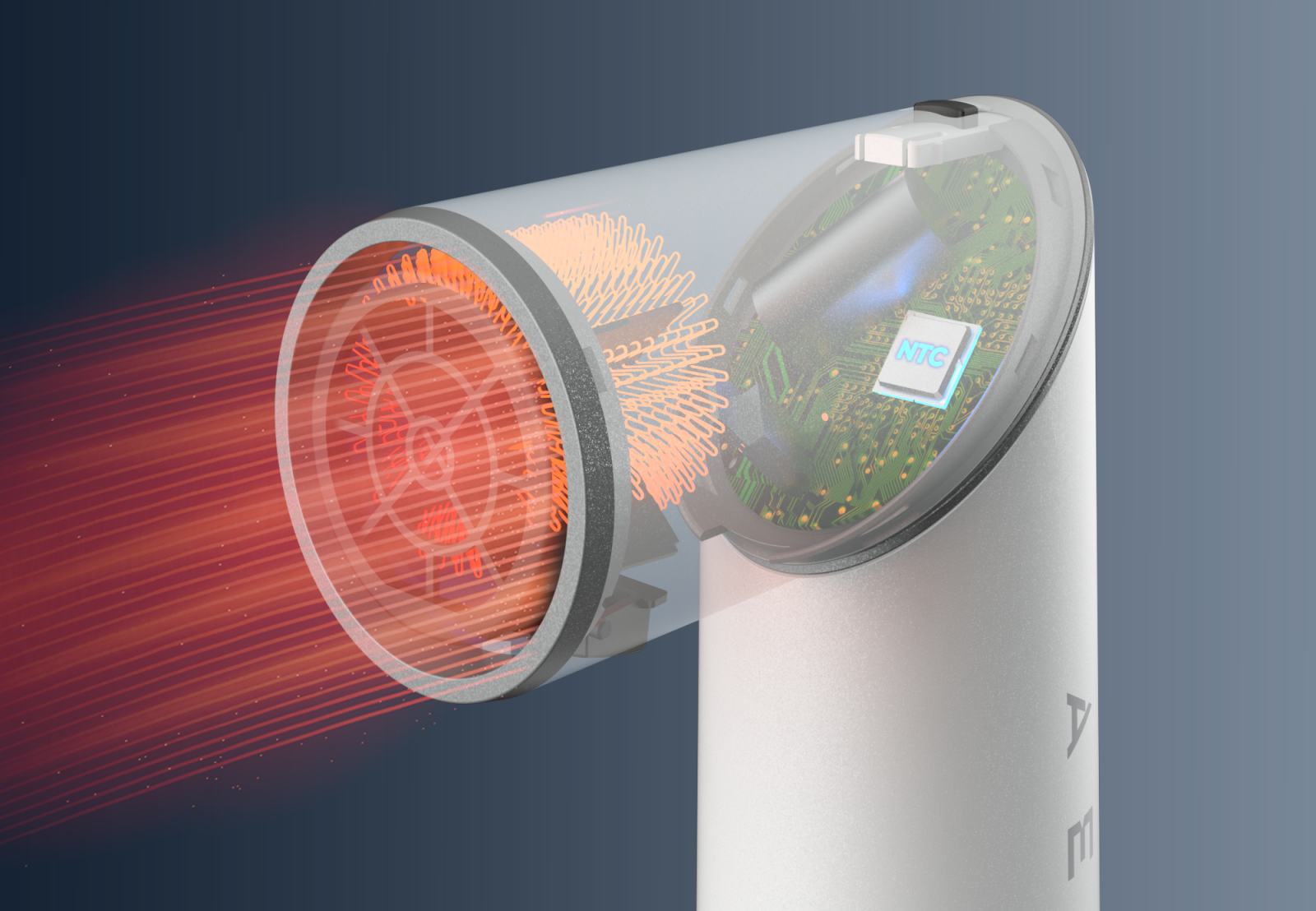Sigur pentru păr: senzor NTC cu termo-control inteligent