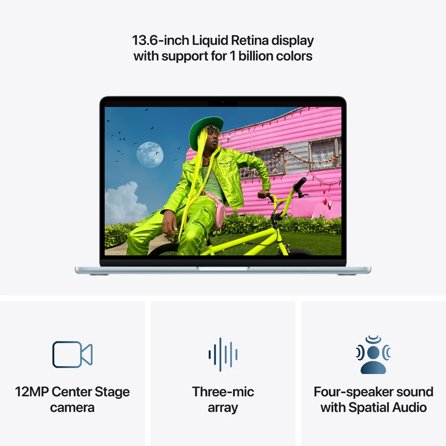 Ноутбук 13-inch MacBook Air: chip with 10-core CPU and 10-core GPU, Apple M5, 16 ГБ, 1024 ГБ, 13.6" — 5