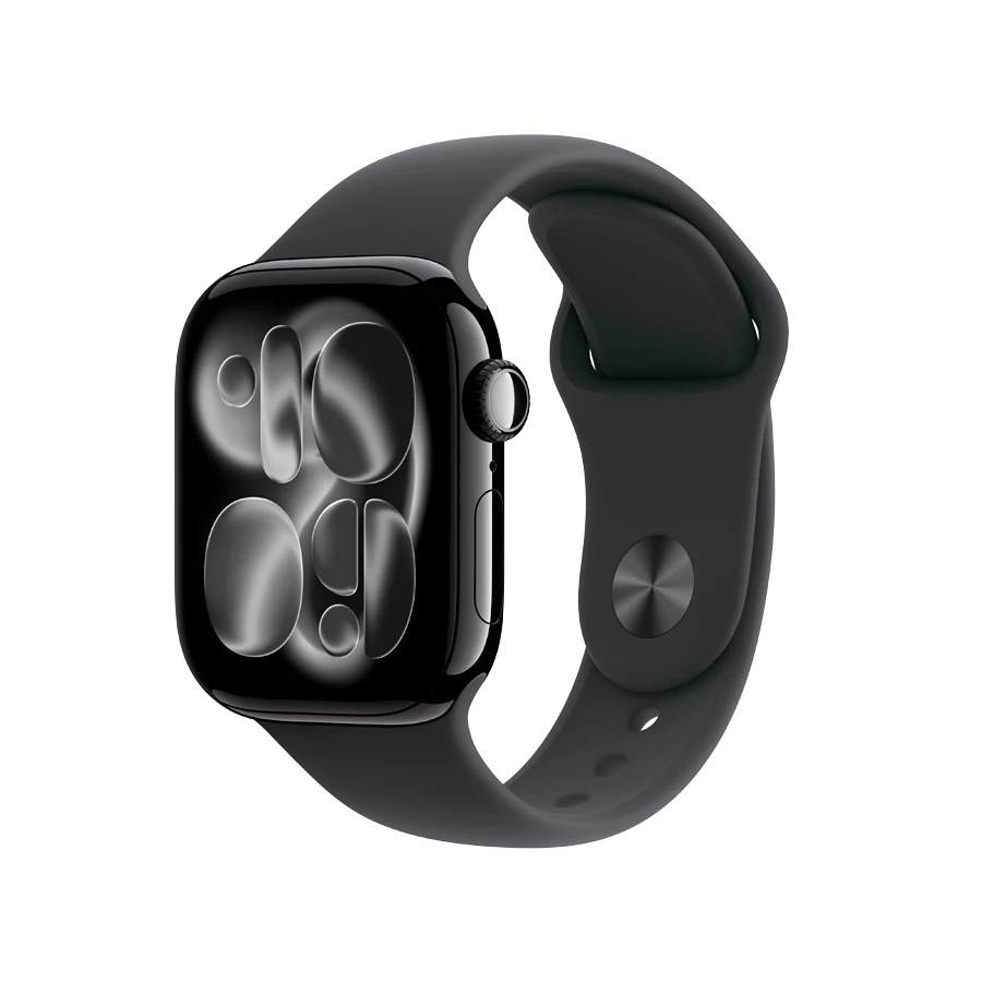 Apple Watch Series 11 GPS Спортивний ремінець чорного кольору, S/M