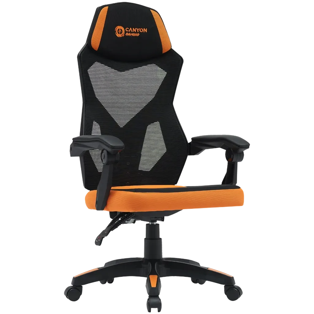 CANYON Wave MCH02 Mesh gaming stol črno oranžen