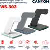 3-in-1 Wireless charging station for gadgets supporting QI technology WS-303 - Photo 11