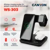 3-in-1 Wireless charging station for gadgets supporting QI technology WS-303 - Photo 10
