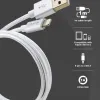 Πλεγμένο Lightning 8 ακίδων - Καλώδιο USB για iPhone CFI-3 - Photo 4