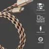 Πλεγμένο Lightning 8 ακίδων - Καλώδιο USB για iPhone CFI-3 - Photo 5