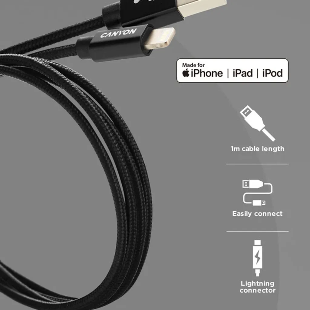 Charge & Sync MFI braided cable MFI-3 - Photo 5