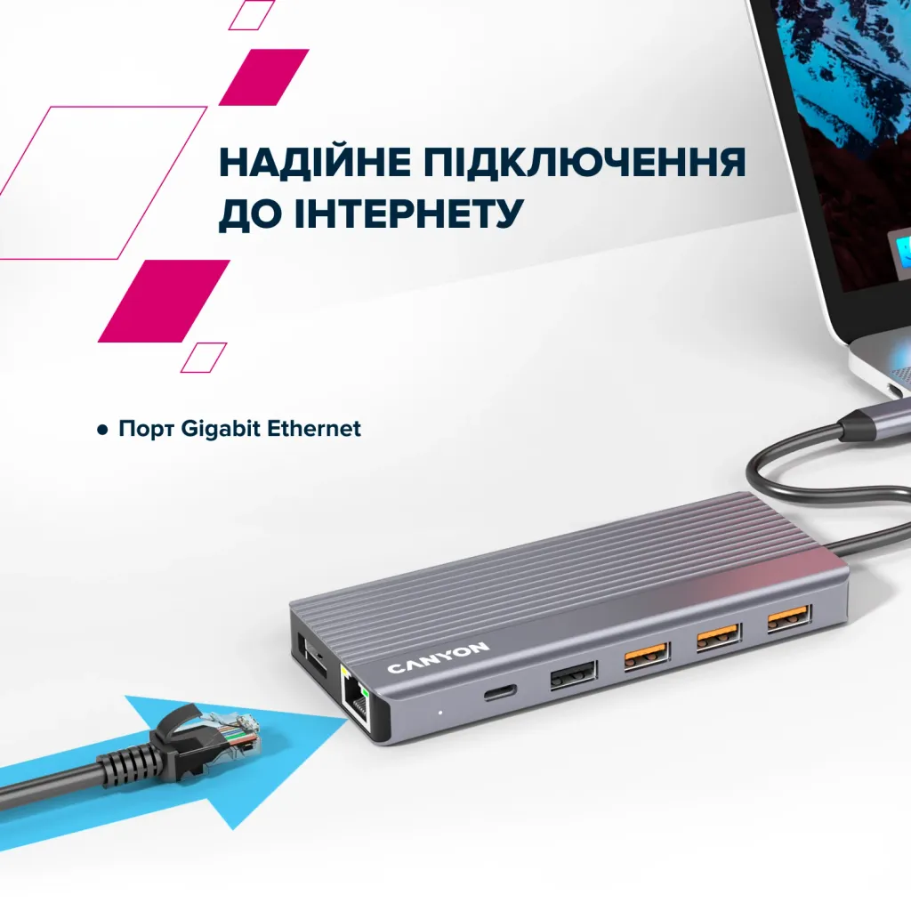 13-портовий USB-C Хаб DS-16 - Photo 13