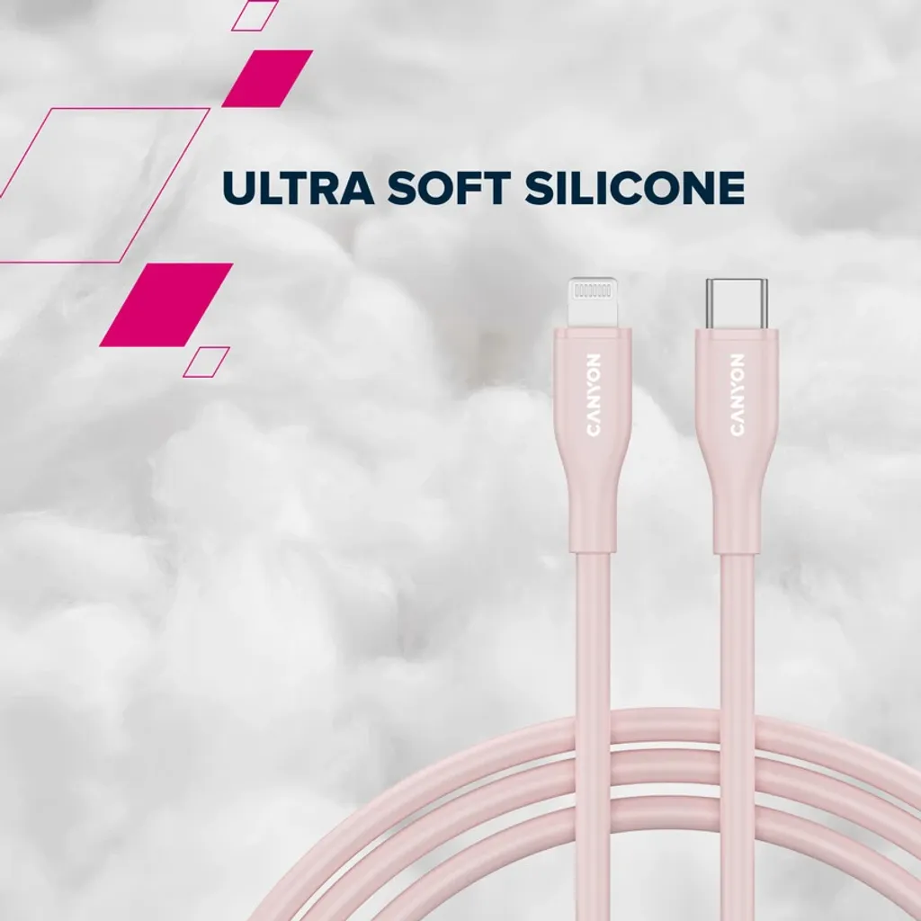 USB-C to Lightning Cable (Silicone, USB 2.0, 1m) - Photo 4