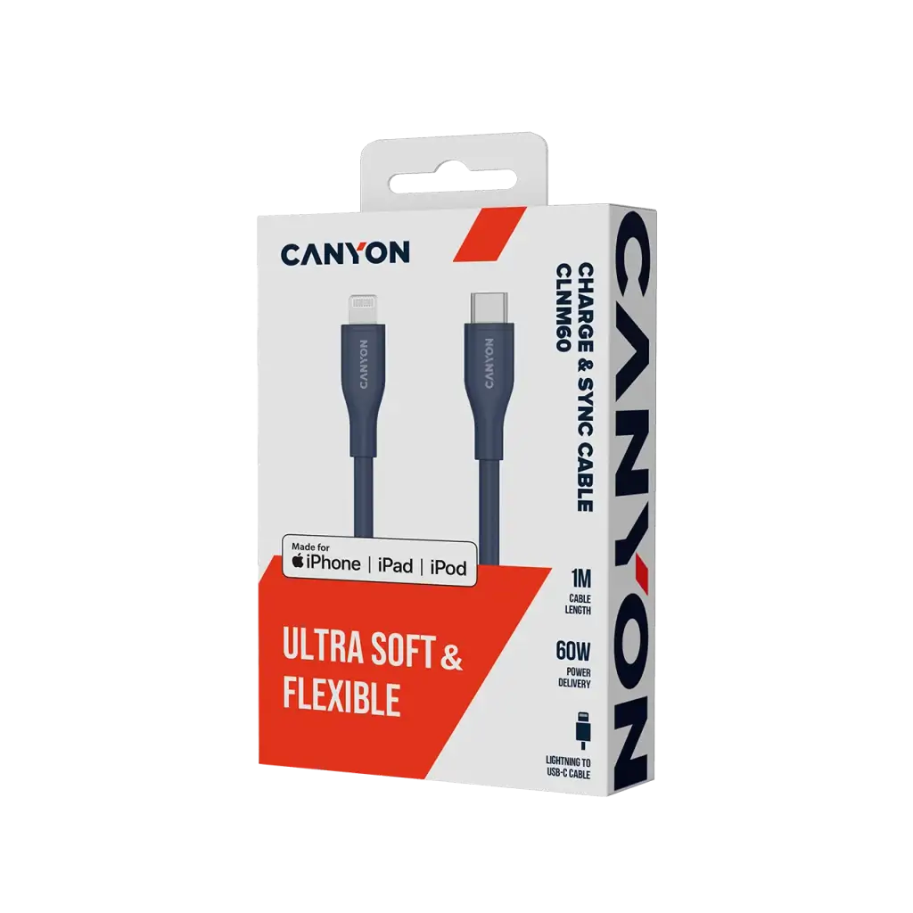 Cable USB-C a Lightning (Silicona, USB 2.0, 1 m) - Photo 4