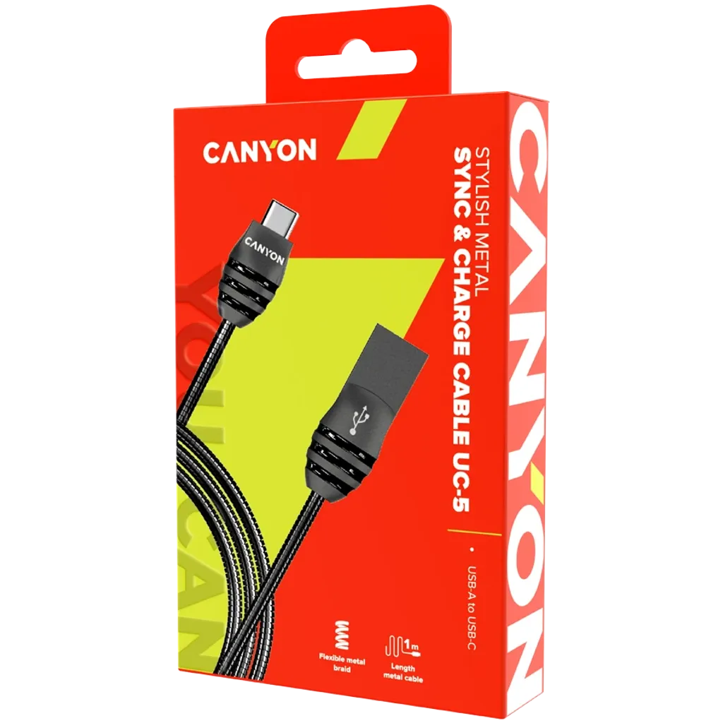 Κομψό μεταλλικό καλώδιο συγχρονισμού και φόρτισης UC-5 - Photo 2