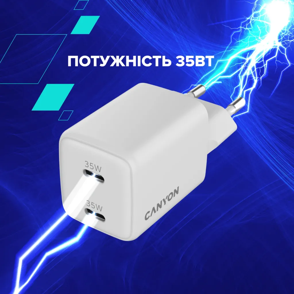 GaN мережевий зарядний пристрій CU35СC - Photo 9