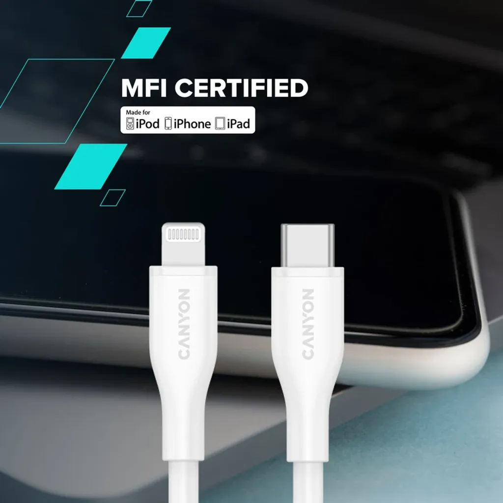 USB-C to Lightning Cable (Silicone, USB 2.0, 1m) - Photo 4