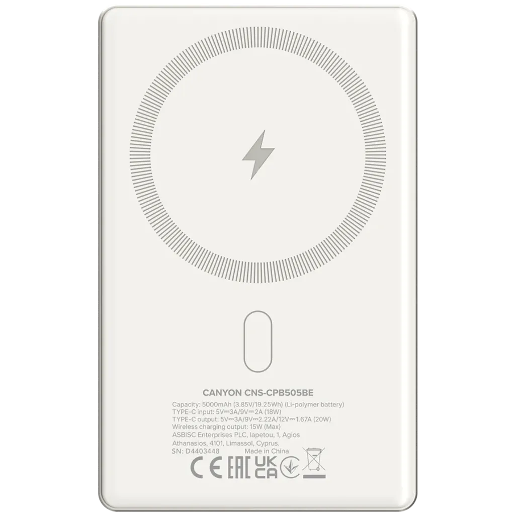 Power Bank OnPower 505 Slim Magsafe 5000 mAh PD20W - Photo 3