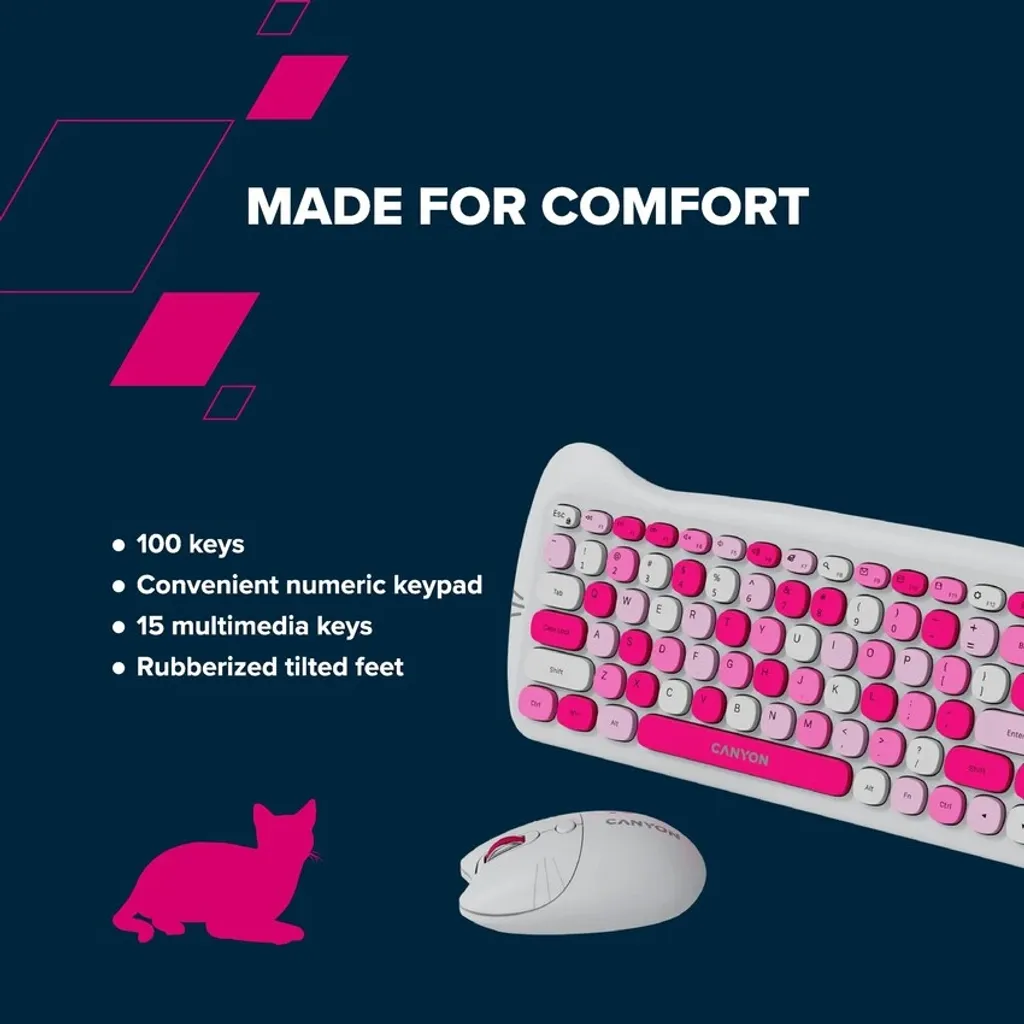 Wireless combo HSET-W6 Kitty Edition - Photo 10