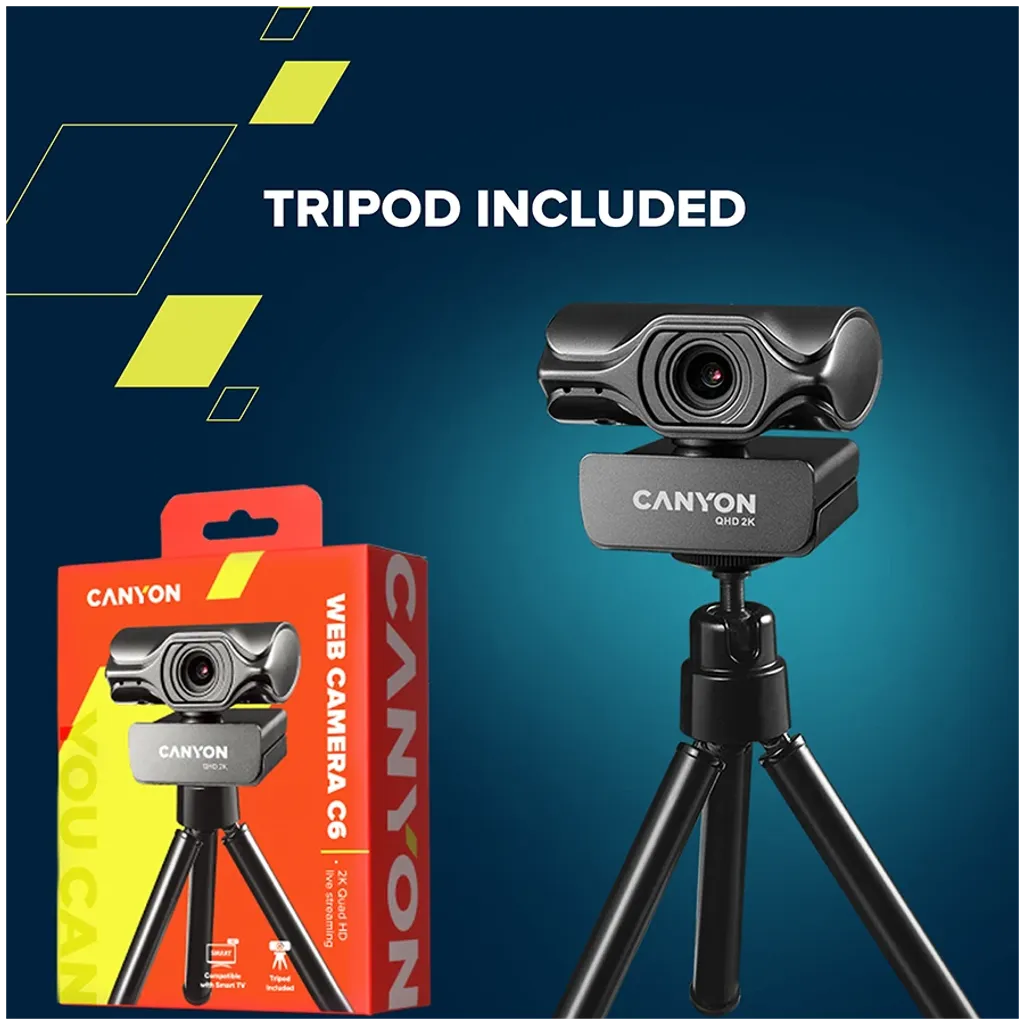 Веб-камера для живых трансляций 2K Quad HD C6 - Photo 6