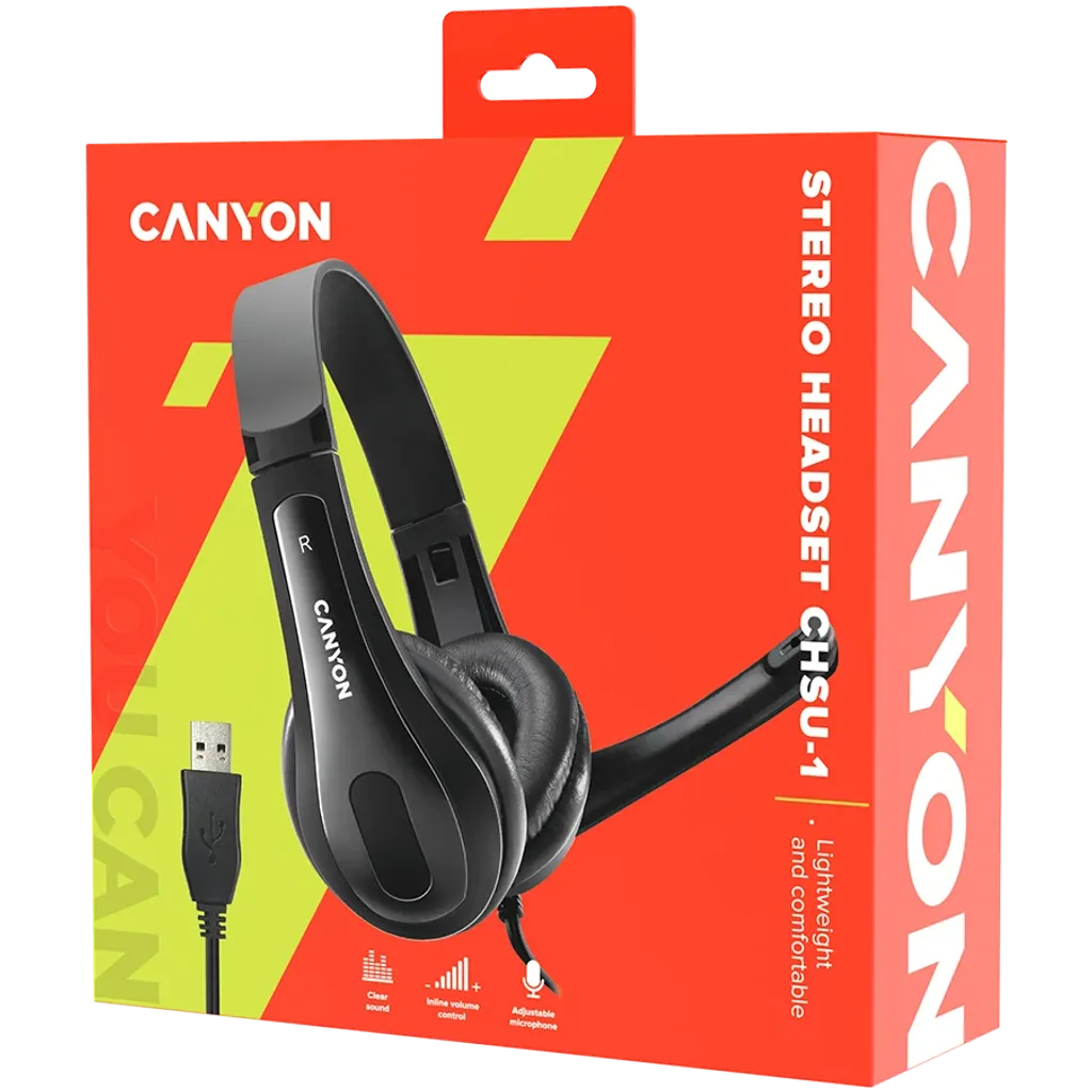 Леки компютърни слушалки с микрофон и USB връзка CHSU-1 - Photo 5