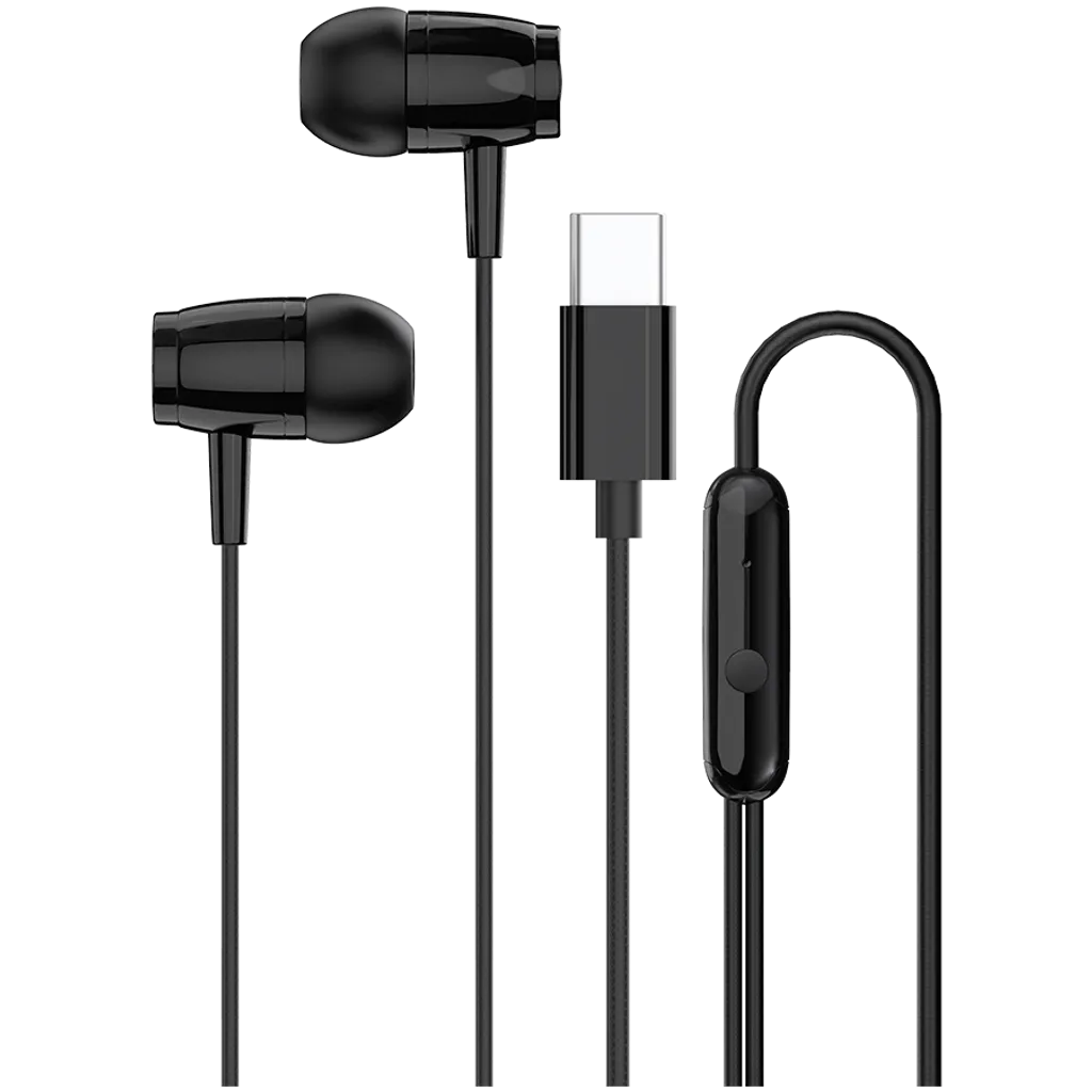USB Type-C жични слушалки с дължина 1,2 м