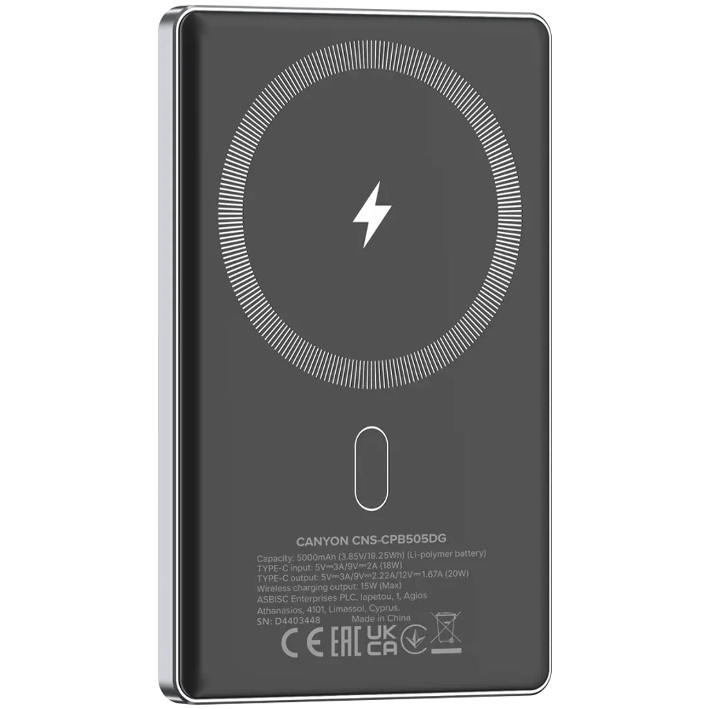 Power Bank OnPower 505 Slim Magsafe 5000 mAh PD20W - Photo 4