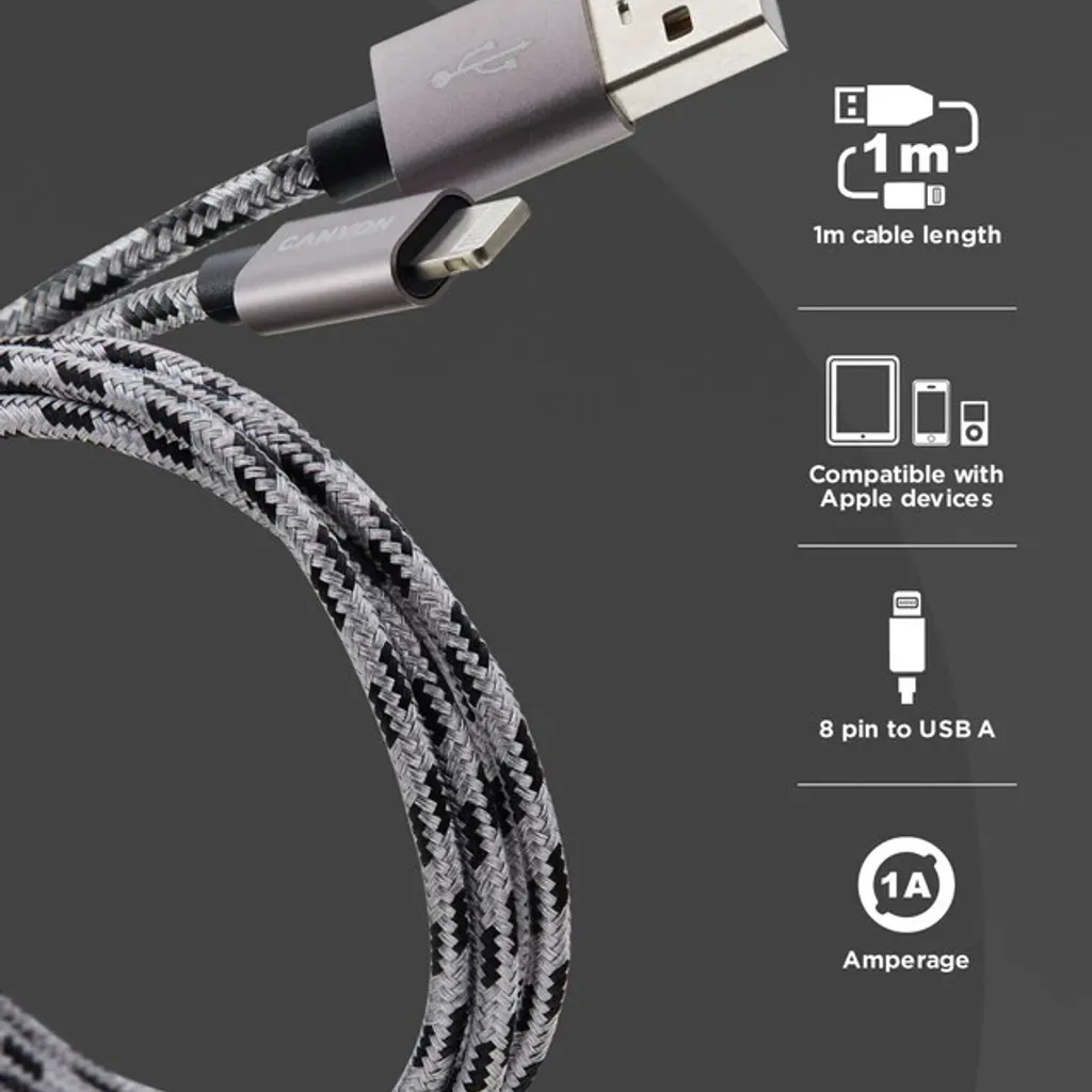 Πλεγμένο Lightning 8 ακίδων - Καλώδιο USB για iPhone CFI-3 - Photo 5