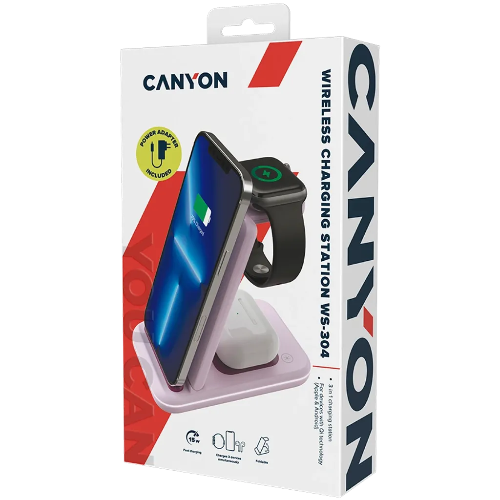 Σταθμός ασύρματης φόρτισης 3-σε-1 WS-304 - Photo 9