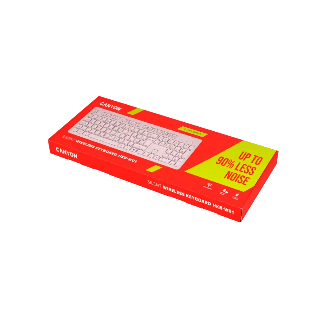 Silent Wireless Keyboard HKB-W01 Beige - Photo 6