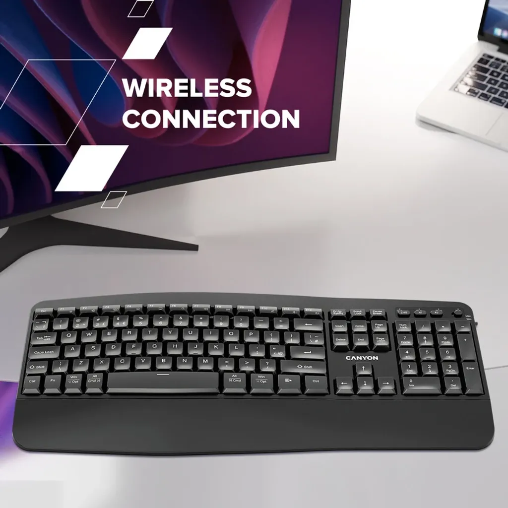 Ergonomická bezdrátová klávesnice HKB-W6 - Photo 10