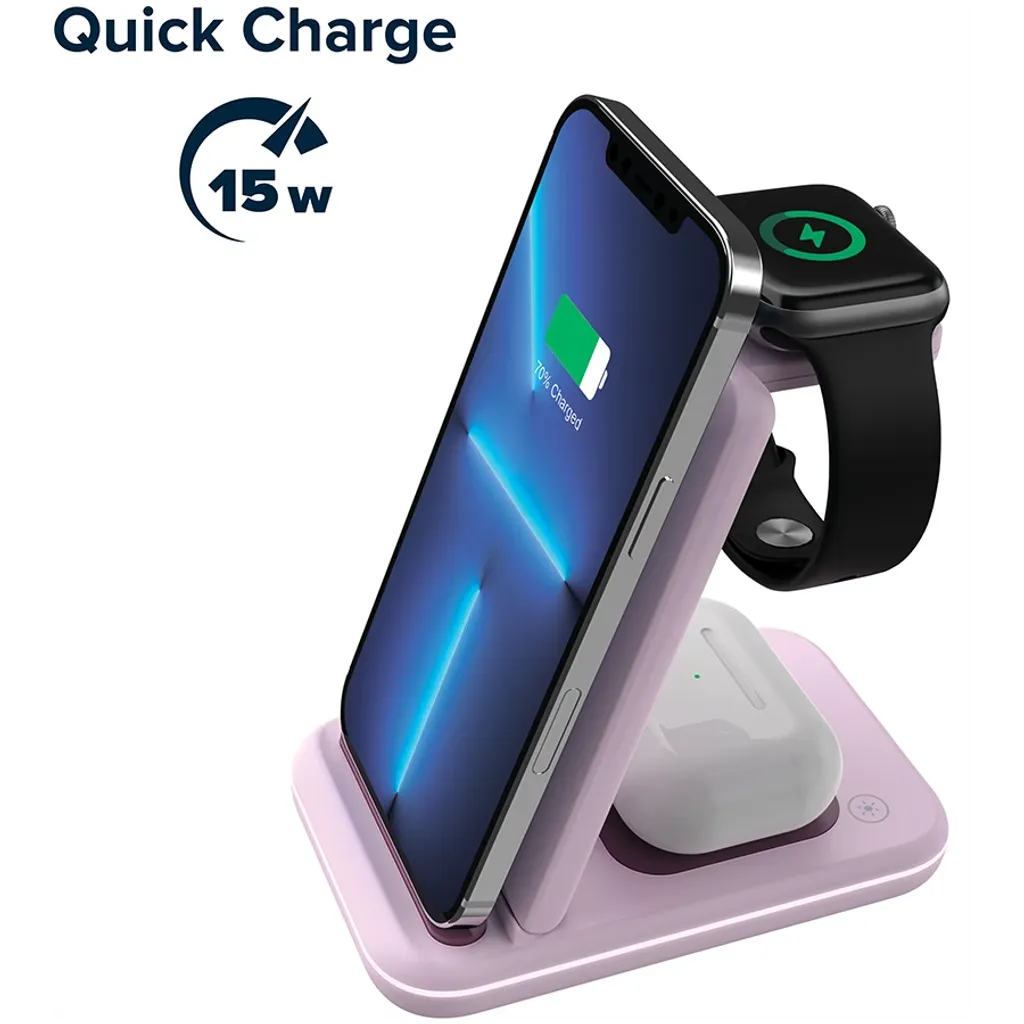 Bezdrátová nabíjecí stanice 3v1 WS-304 - Photo 13