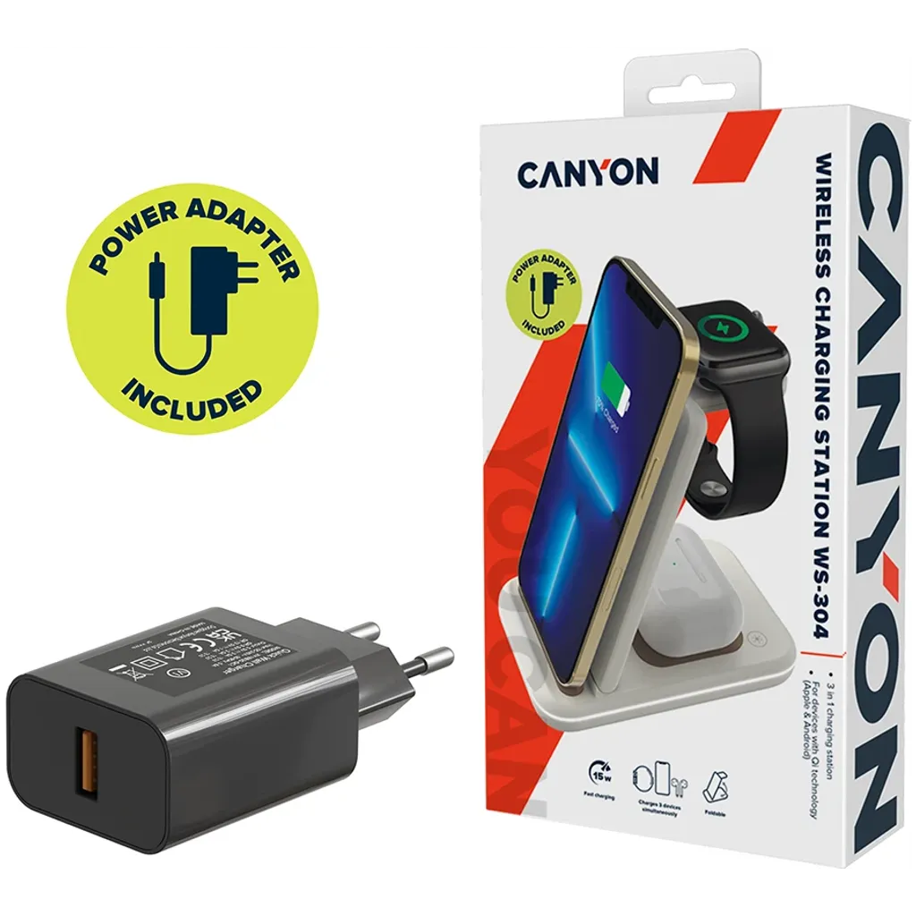 Bezdrátová nabíjecí stanice 3v1 WS-304 - Photo 11