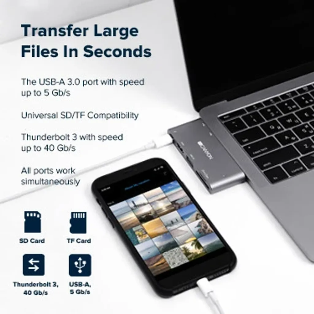 Thunderbolt 3 βάση σύνδεσης 5-σε-1 DS-5 - Photo 10