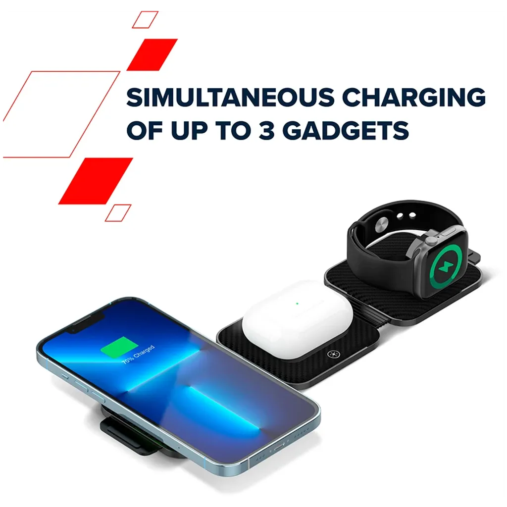 Skládací bezdrátová nabíjecí stanice  3 v 1 WS-305 - Photo 11