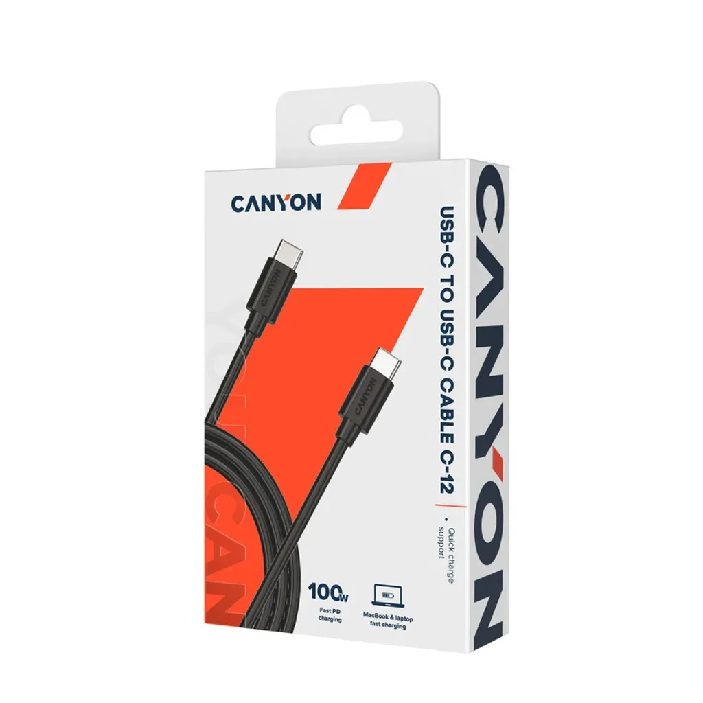 Καλώδιο γρήγορης φόρτισης και μεταφοράς δεδομένων USB-C σε USB-C C-12 - Photo 2