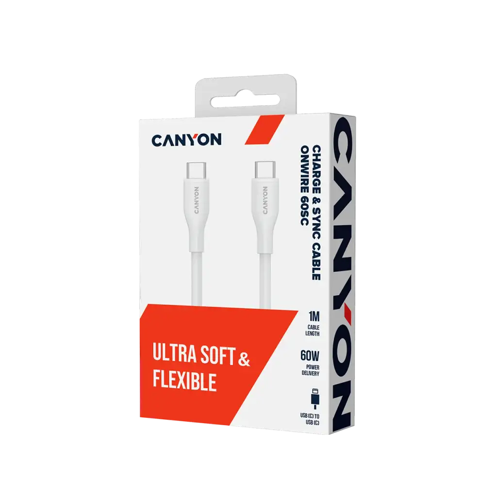 USB-C - USB-C Cable OnWire 60SC (Silicone, USB 2.0, 1m) - Photo 4