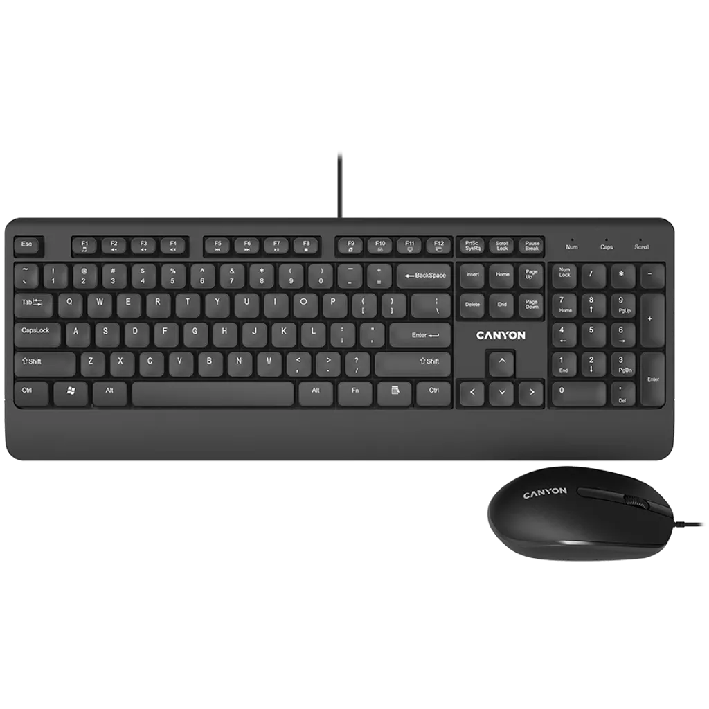 Настолен тънък комплект клавиатура и мишка с кабел SET-14