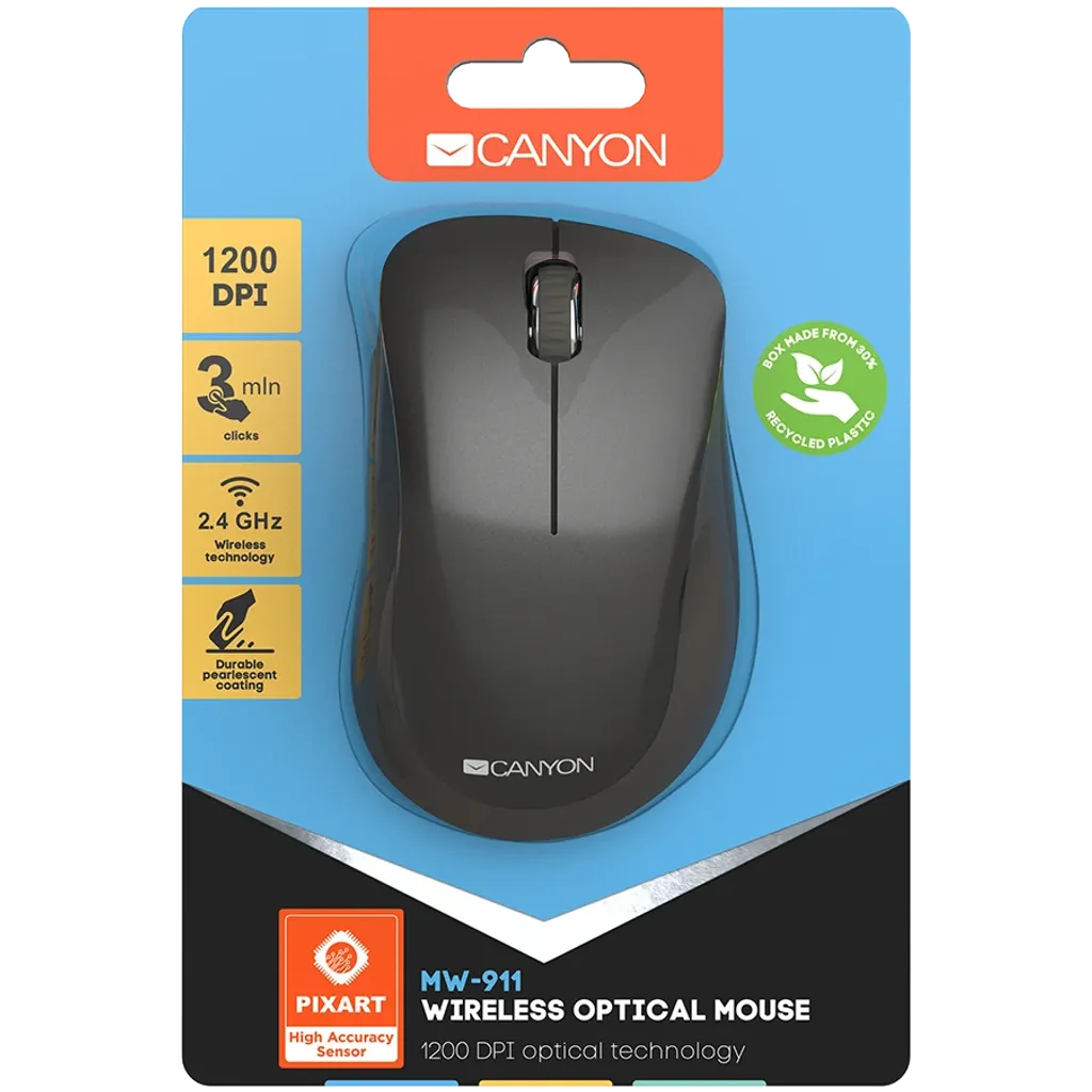 Ratón óptico inalámbrico con sensor Pixart MW-911 - Photo 6