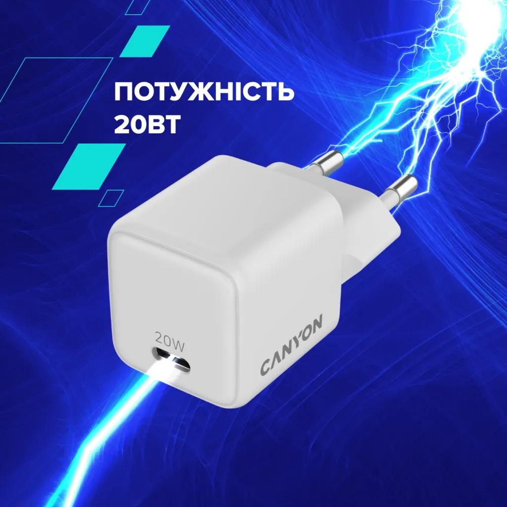 GaN мережевий зарядний пристрій CU20C - Photo 7