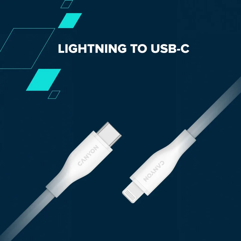 USB-C to Lightning Cable (Silicone, USB 2.0, 1m) - Photo 5