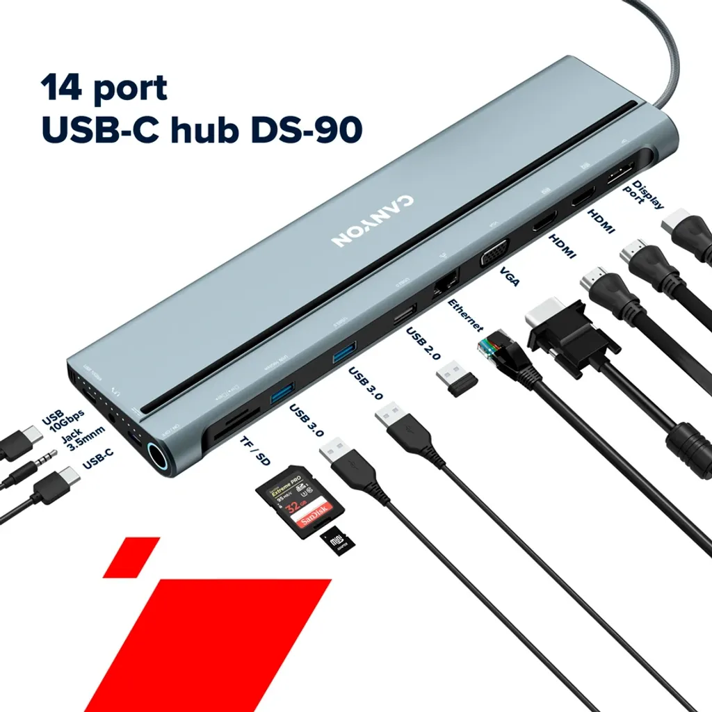 Hub USB-C de 14 Puertos DS-90 - Photo 7