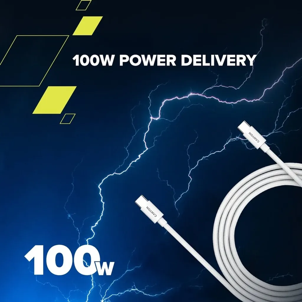 USB-C - USB-C Cable (Braided, USB 2.0, 1.2m) - Photo 4