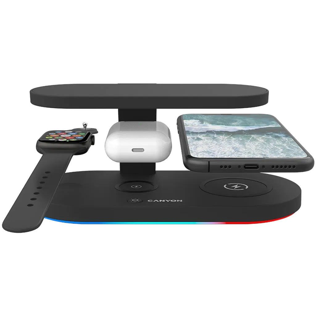 5-in-1 Wireless charging station for gadgets supporting QI technology WS-501 - Photo 4