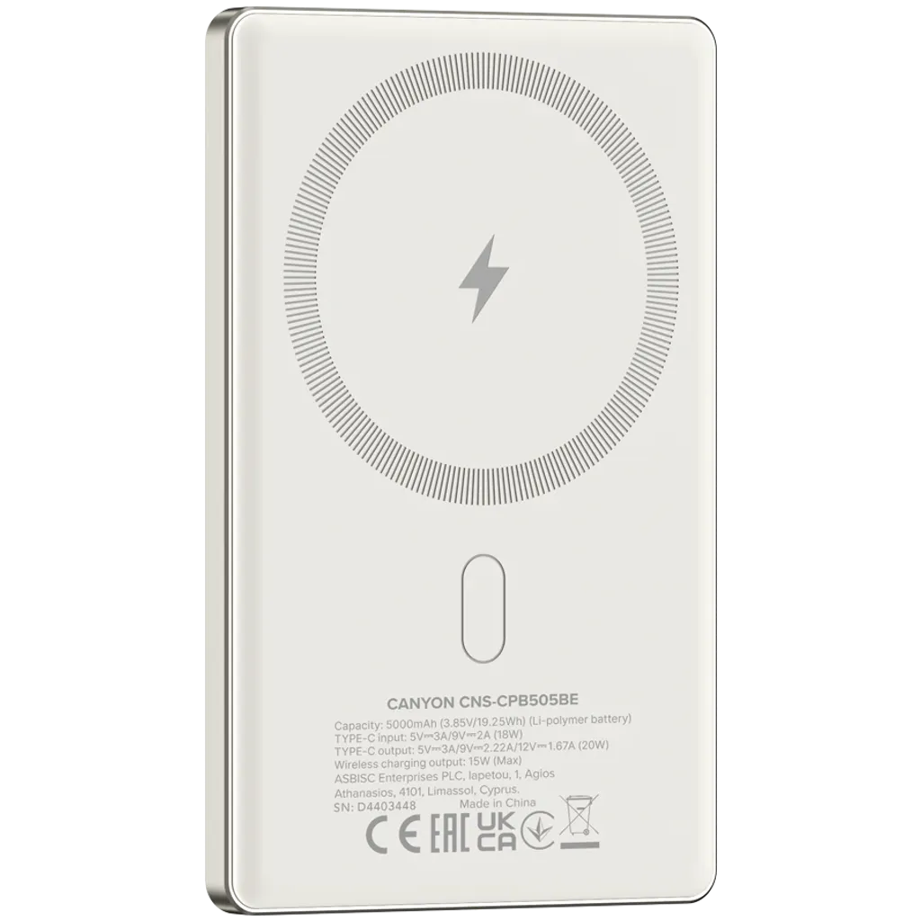 Power Bank OnPower 505 Slim Magsafe 5000 mAh PD20W - Photo 4