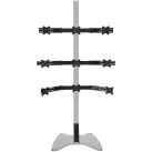 ONKRON Freestanding TV Stand Mount Arm for 9 Screens 18''-26'' Tilting Adjustable, Silver