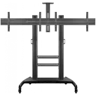 ONKRON Mobile TV Cart Dual TV Stand with Wheels for 40'' – 60 Inch, Black