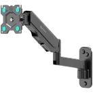 ONKRON TV Monitor Wall Mount Bracket for 13” – 34” Screens Full Motion with Gas Spring, Black