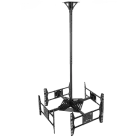ONKRON Ceiling TV Mount Bracket Height Adjustable for two 32 to 55 Inch LED LCD TVs, Black