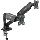 ONKRON Dual Monitor Desk Mount Stand for 13 to 32-Inch LCD LED Monitors up to 8 kg, Black