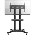 ONKRON MOBILE TV STAND FOR 40-65” TVS WITH WHEELS SHELVES HEIGHT ADJUSTABLE ROLLING TV CART, BLACK