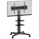 ONKRON Mobile TV Stand TV Cart for 32”–55” screens Height Adjustable TV Trolley, Black