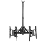 ONKRON Ceiling TV Mount Bracket Height Adjustable for three 32 to 63 Inch LED LCD TVs, Black