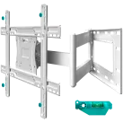 ONKRON Full Motion TV Wall Mount for 40 to 75-inch Flat Panel TVs Digital Panels 68,2 kg, White