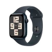 Apple Watch SE GPS Gen.2 (2024),  Спортивный ремешок цвета «тёмная ночь», M/L, 44мм, Тёмная ночь