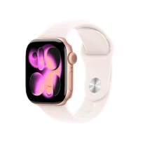 Apple Watch Series 11 GPS, 42mm, İdman kəməri "Light Blush", S/M, Rose Gold Aluminium